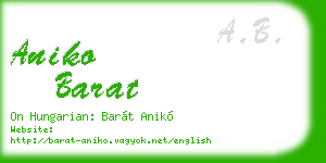 aniko barat business card